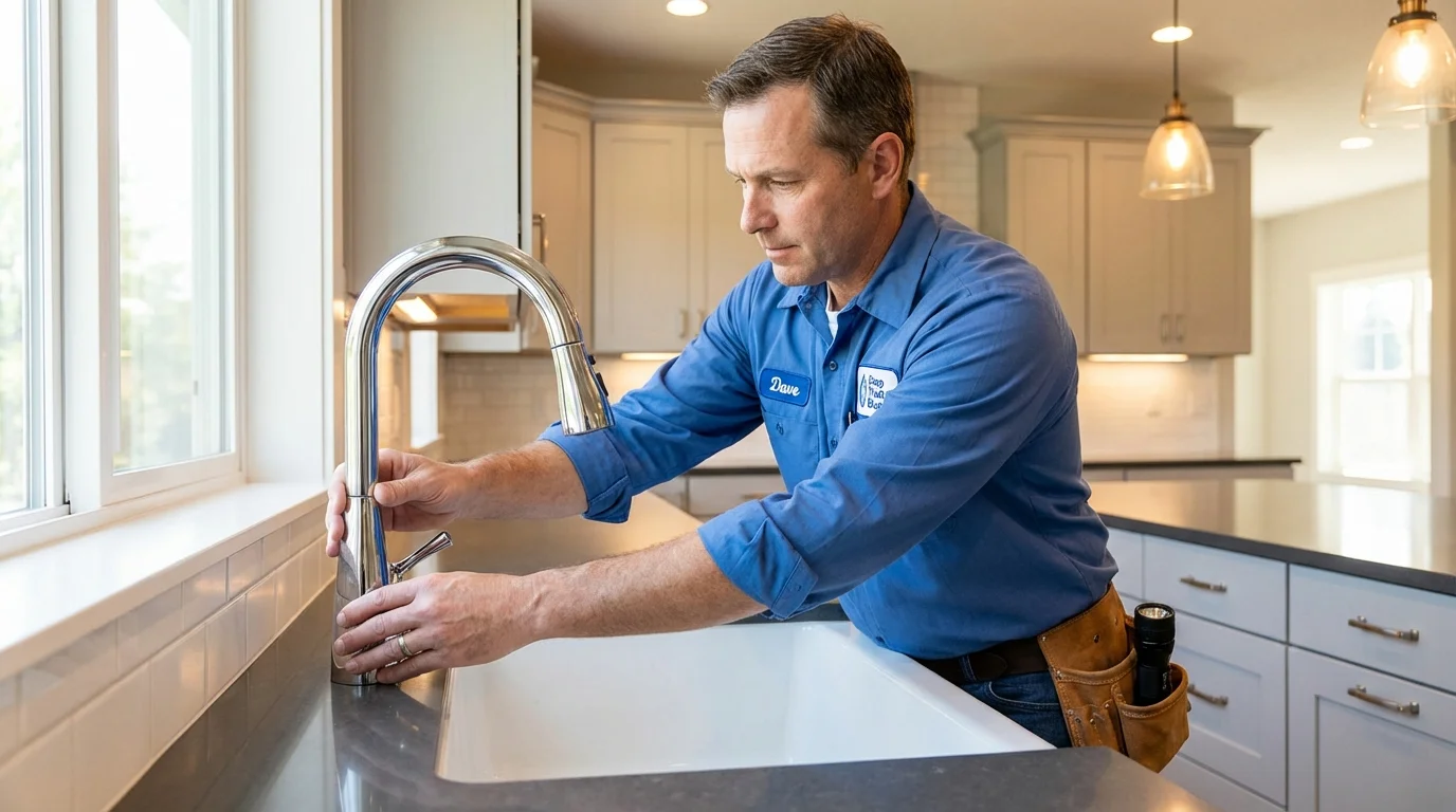 Kitchen faucet installation by Johns Plumbing LLC in Mechanicville