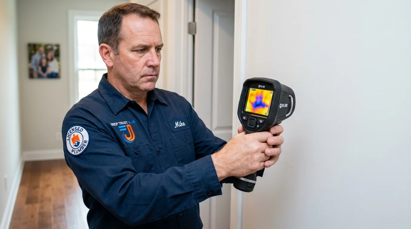 Thermal imaging leak detection by Johns Plumbing LLC in Mechanicville